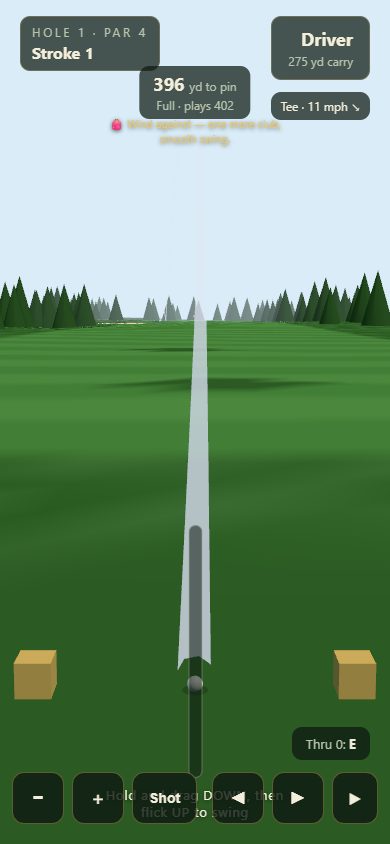 The game running in a phone-sized portrait window with on-screen touch controls